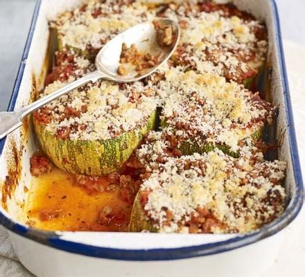 Stuffed marrow bake recipe | BBC Good Food