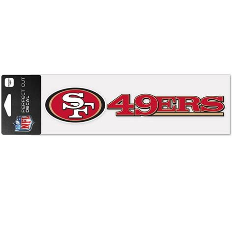 WinCraft San Francisco 49ers 3" x 10" Perfect Cut Car Auto Decal ...