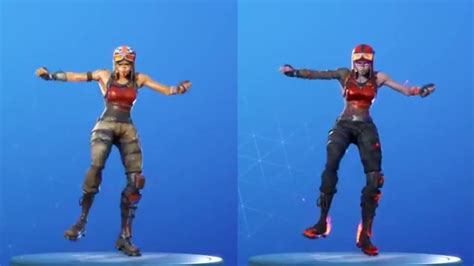 Dance FORTNITE Renegade Raider VS Flaming Renegade - YouTube