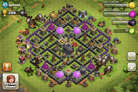 Top 10 Clash Of Clans Town Hall Level 7 Defense Base Design Pictures ...