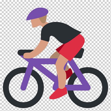 Emoji Cycling Bicycle SMS Bicyclist Mountain, bicycles, purple, sport, bicycle png | Klipartz