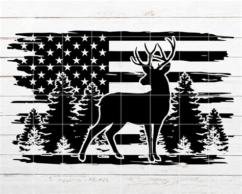 American Flag Deer SVG