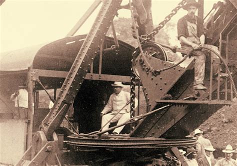 President Theodore Roosevelt (1906) in steam shovel on future Panama ...