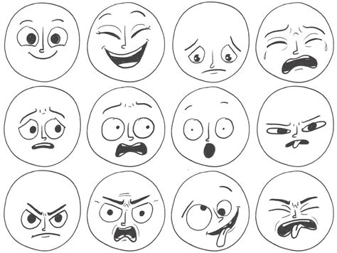 Facial Expressions And Emotions Drawing