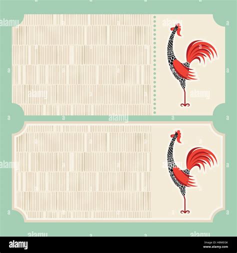 Vector decorative rooster with hand drawn ornamental body. Zodiac ...