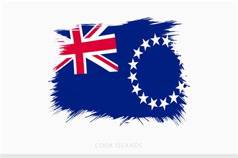 Grunge flag of Cook Islands, vector abstract grunge brushed flag of ...