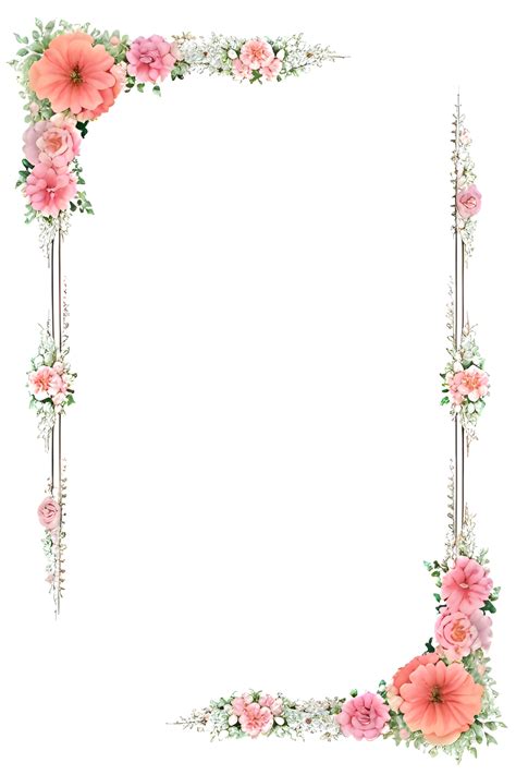 Floral Border Transparent Background PNG Image Ai Generative 28139155 PNG