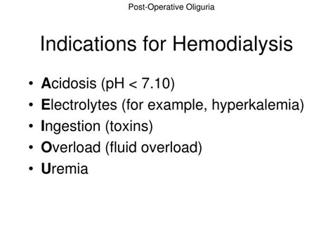 PPT - Post-Operative Oliguria PowerPoint Presentation - ID:2563047