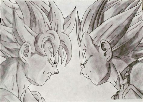 Goku vs Vegeta Pencil art:l.s.maan Dragon Ball Art Goku, Dragon Ball ...