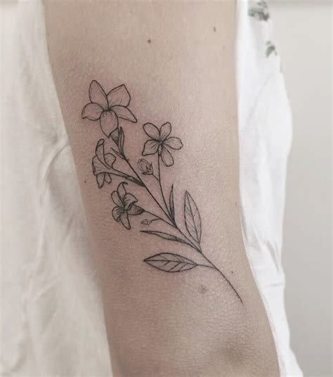 Yellow Jasmine Flower Tattoo