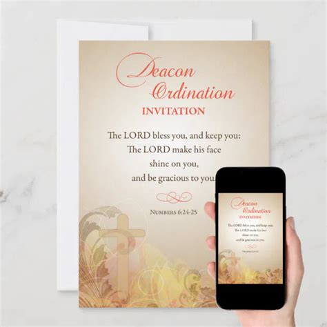 Deacon Ordination Invitation Scripture | Zazzle