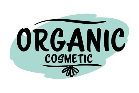 Organic cosmetic label or product emblem with flower 19500372 Vector Art at Vecteezy