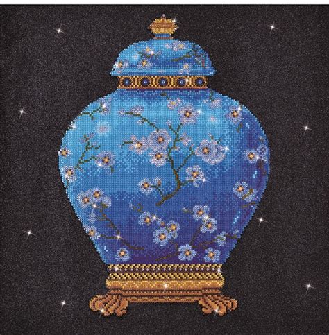 Diamond Dotz 5D Embroidery Facet Art Kit, BLUE VASE, Round Dots, Boxed ...