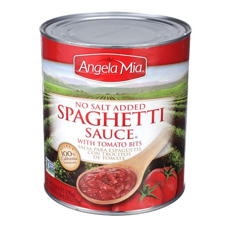 ANGELA MIA No Salt Added Spaghetti Sauce, #10 Can, 6/104 oz. | Conagra ...