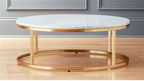 Smart Round Marble Brass Coffee Table + Reviews | CB2