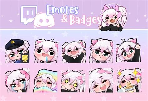 Kawaii Twitch Emotes! | Emoji art, Cute drawings, Chibi