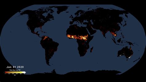 NASA SVS | Active Fires As Observed by VIIRS, January-September 2021