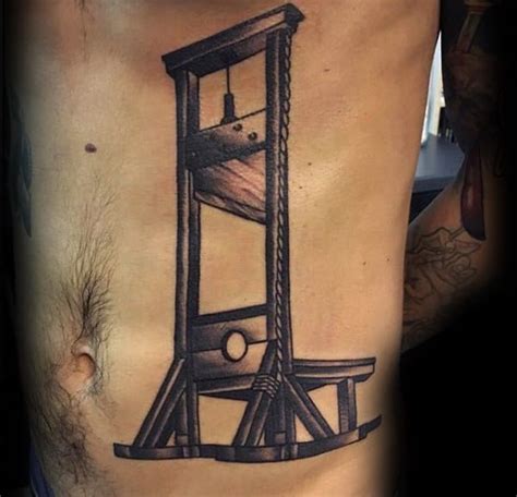 50 Guillotine Tattoo Designs For Men – Beheaded Ink Ideas