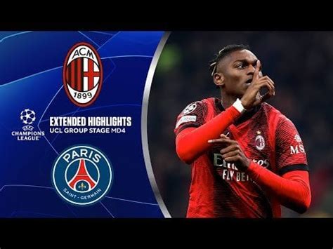 AC Milan vs. Paris Saint-Germain: Extended Highlights | UCL Group Stage ...