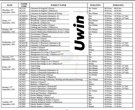 WAEC Timetable 2022/2023 Out: Check & Download PDF WAEC Timetable MAY ...