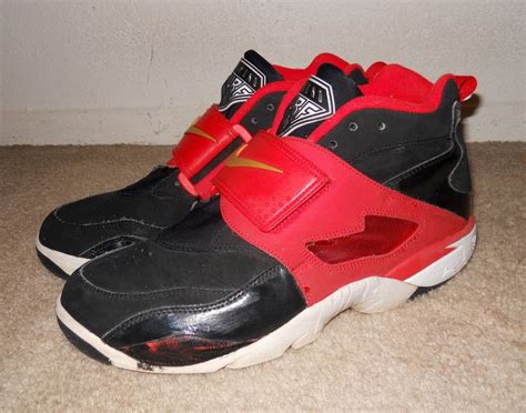 Nike Air Diamond Turf Deion Sanders 309434-009 black red shoes 11.5 # ...