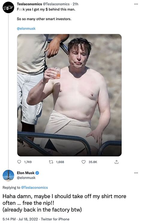 Elon Musk responds to pics of him shirtless in Mykonos: 'Free the nip!'