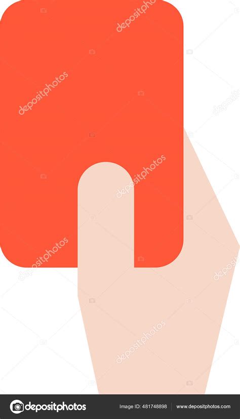 Card Fouls Red Card Icon Flat Style Stock Vector Image by ©iconfinder #481748898