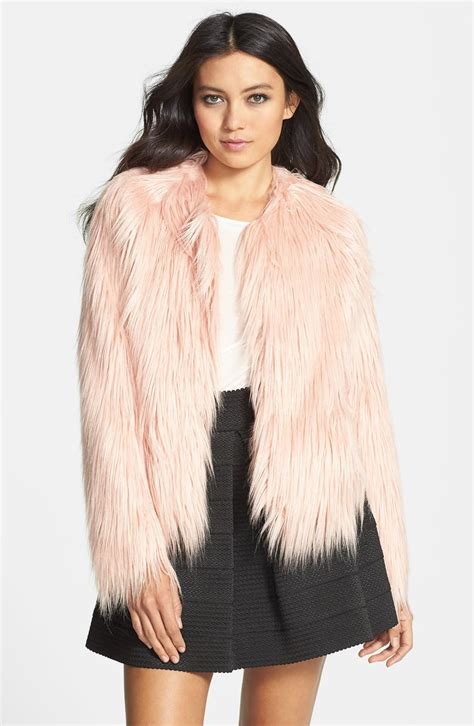 Mural Pink Faux Fur Coat | Nordstrom