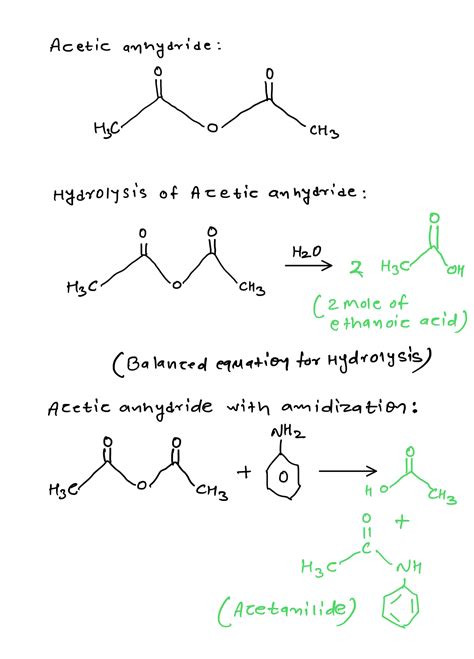 [Solved] Hydrolysis of the acetic anhydride is a competing reaction to ...