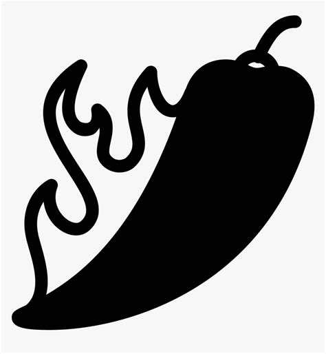 Chili Pepper Filled Icon - Black And White Chile Clip Art, HD Png ...