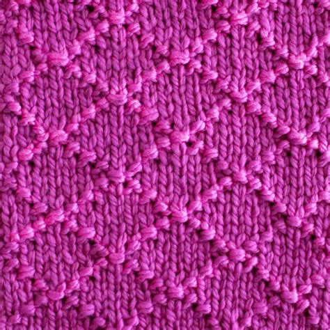 Diamond Brocade Stitch Knitting Pattern for Beginners - Studio Knit