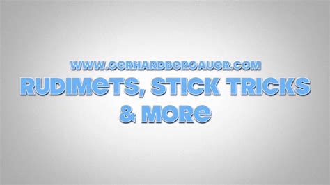 Rudiments, Stick Tricks & more - Trailer - YouTube