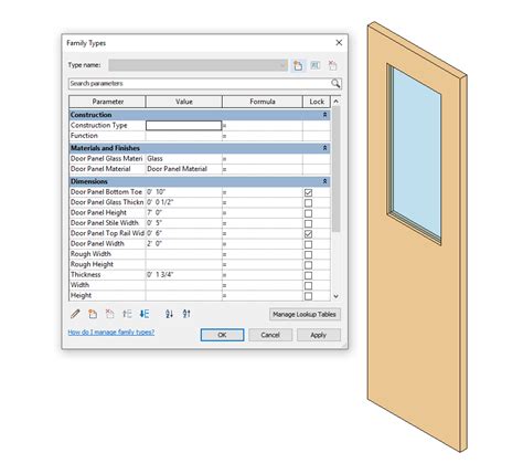 Solved: Door Family - Parameters/Scheduling/Formulas - Autodesk Community