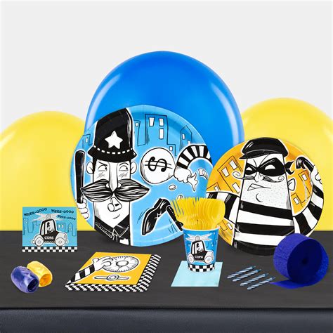 Cops and Robbers Party in a Box For 8 | BirthdayExpress.com