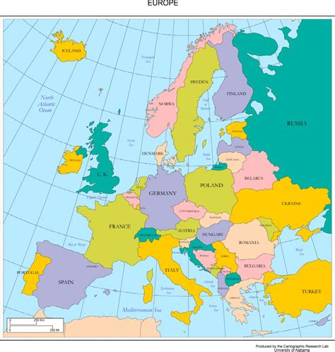 Map Of Europe For Kids Printable - Printable Maps