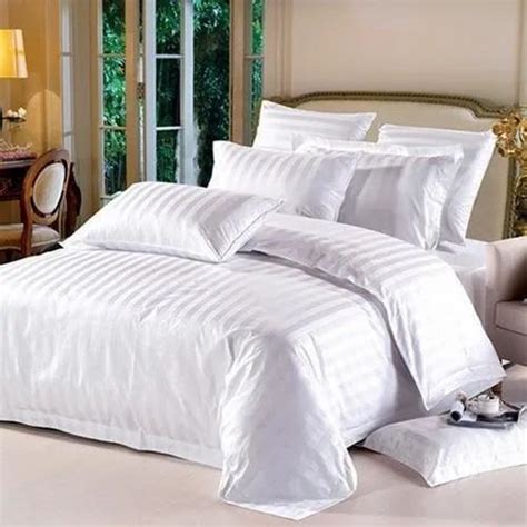 Cotton King Bombay Dyeing White Stripe Bed Sheet For Hotel, Rs 425 /piece | ID: 22077982291