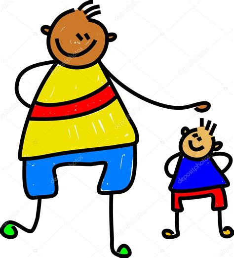 Big kid little kid cartoon Stock Illustration by ©Prawny #64289413