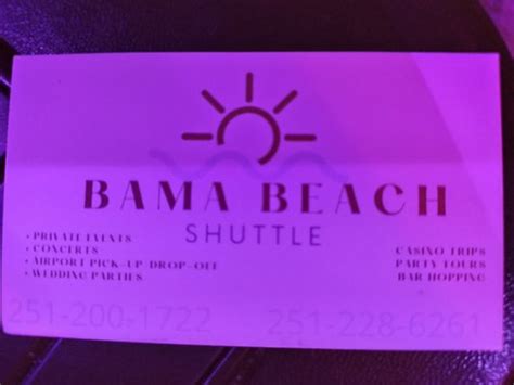 BAMA BEACH SHUTTLE - Updated December 2024 - 10 Photos - Gulf Shores ...