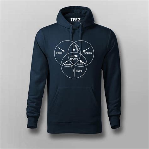 Spoon Knife Fork Spork Spife Knork Splayd Diagram Hoodies For Men – TEEZ.in