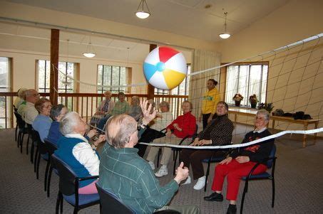 Beach ball volleyball a hit with senior citizens | Elderly activities, Nursing home activities ...