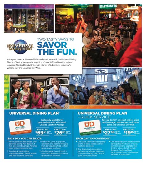 Universal Orlando Dining Plans - Must Love Travel