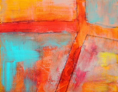 Painting Small Impressions: Orange and Blue