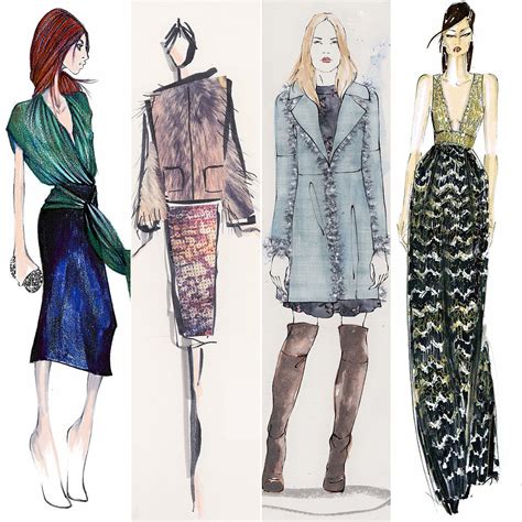 Designer Sketches From New York Fashion Week Fall 2015 | POPSUGAR Fashion