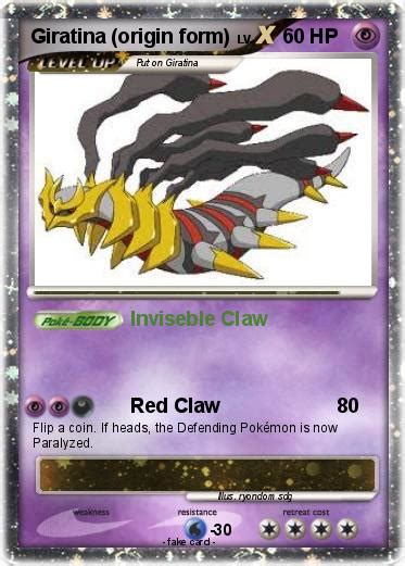 Pokémon Giratina origin form 20 20 - Inviseble Claw - My Pokemon Card