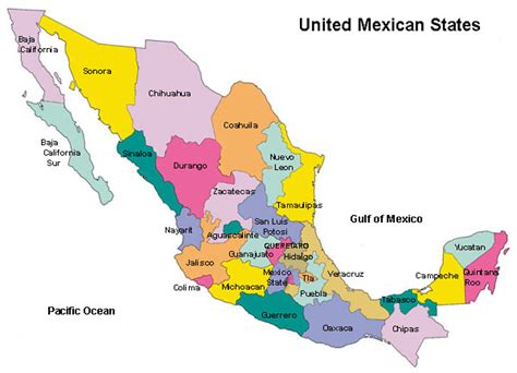 Mexico Map States