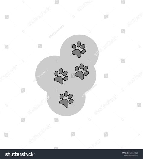 Cartoon Animal Dog Footprints Vector Illustration Stock Vector (Royalty Free) 1595840020 ...