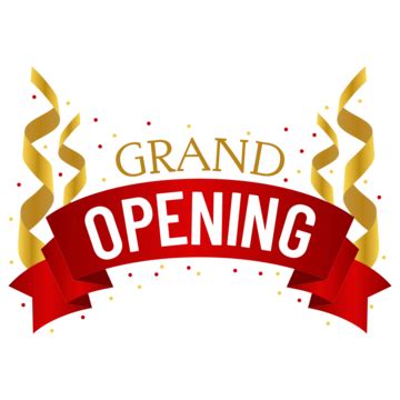 Grand Opening Red Banner And Text Design Free Download Vector, Grand Opening Red Banner, Grand ...