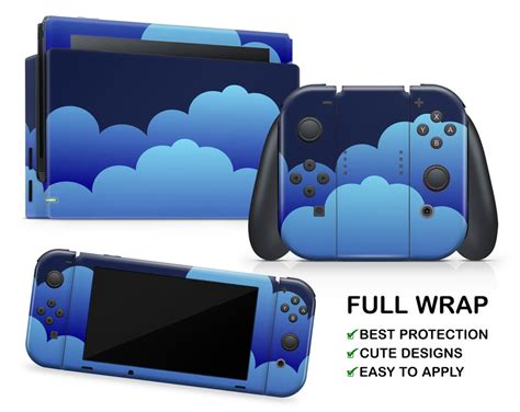 Deep Blue Sky Nintendo Switch Vinyl Skin Cartoon Dark Blue - Etsy