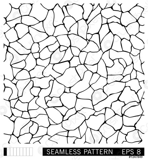 Seamless cracks texture Vector black and white texture Random cracked - stock vector | Crushpixel