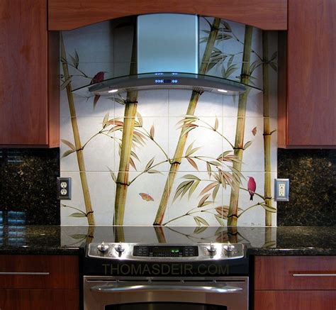 asian hawaiian bamboo kitchen design backsplash | Kitchen backsplash tile designs, Kitchen tiles ...